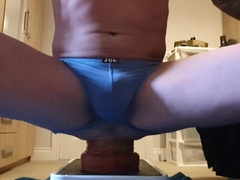 Queer lad takes monster fuck stick deep additional phat fake penis ass-fuck wide open