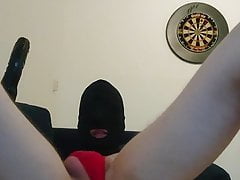Fucking and sucking a dildo