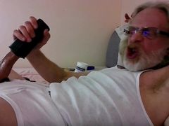 JerkinDad14 - Holiday Goon Bate Session Older Gay Man In Underwear Stroking Greasy Poz Dong Plus Massive Cumshot