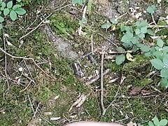 nice cumshot in the woods