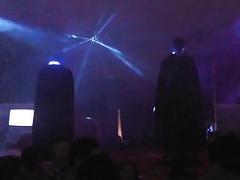 Beautiful men give the crowd some public gay fucking