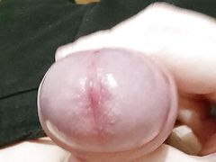 Teen men wanks his big cock with dirty talk and moans