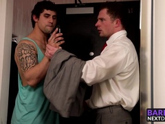 Sexy tattooed senator ass hammered by big dick hunk dude