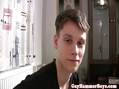 European amateur sucks college cock