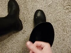 Cum in my own rubberboots and slip into it!