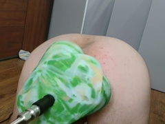 Very first time using gigantic fucktoy on Pulverizing Machine