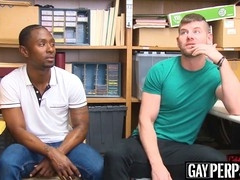 Two troublemakers double team to satisfy a security guard