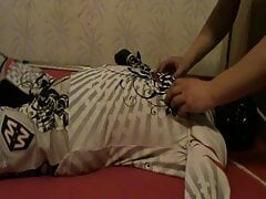 Crossbiker slave is enjoyed