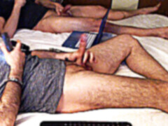 Hairy chest, huge uncut cock, massive cumshot