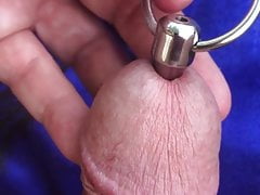 Playing with my pee hole i love penis jewelry