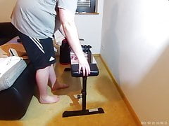 anal training session with dp, huge dildo, pump plug