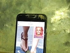 Cumtribute on Hayden Panettiere and her sandals and feet