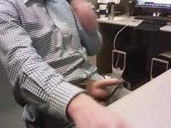 dad strokes cock at the office 3 7