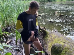 Naughty Teen Boy Jerking Off In Public Park I Was Almost Caught ! / Big Dick / Cute / Fat Cock