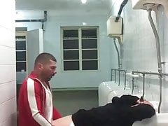 Quick fuck at pissoir