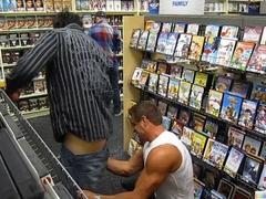 DVDs and nice booties in a scene with David West