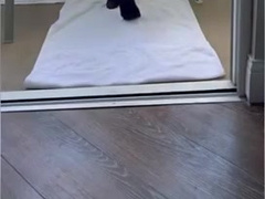 Foxtail Femboy Pops on Motel Balcony