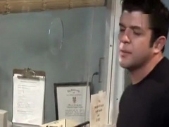 Up in the garage office