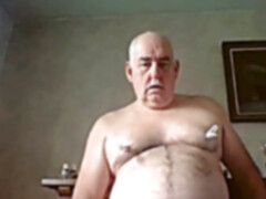 grandfather stroke on web cam