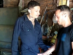 The mechanic is ready to fix his car in exchange for sex