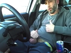 Blue Band Father Smokes and Drains off in his Truck