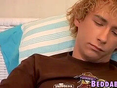 Casey fuckpole culo frolicking with long dildo and jerking his pole