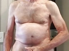 Grandpa wanks and cums