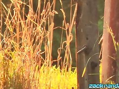 Kinky jock Zack Randall jerks off to cum in the sunset