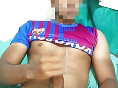 Horny boy jerking off