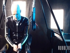 Pissing Hard In Rubber