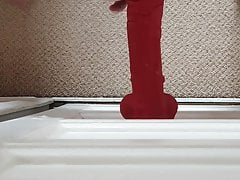 Using my own cum as lube & licking dildo clean