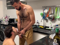 Hairy Alpha Milo Galician Breeds My Ass In The Kitchen - Used As His Cumdump