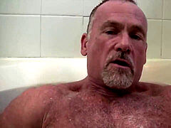 fabulous Muscle dad Mikey Shower Jerk Off & cum