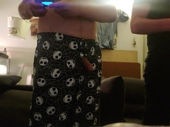 Gaming with str8 buddy beef whistle flops out