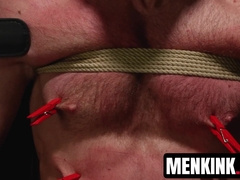 Detective Sean Duran brutally shoving dildo and cock into Jason Emre