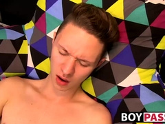 Adorable slim twink Seth Cane enjoys playing with his ass