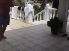 Fat Latin Daddy Strips Outdoors with His Bear 3