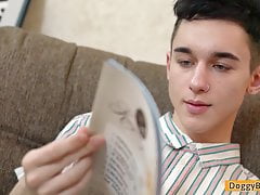 Twink Cum Splashes From His Big Cock