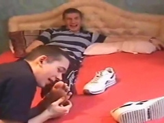 two slaves worship master feet