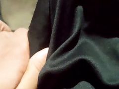 solo dick rubbing and handjob cloth over it