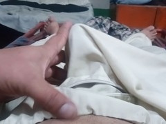 Well-lubed, masturbation, big cock cumshot