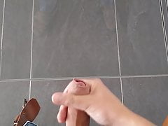 My uncut cock cums hard