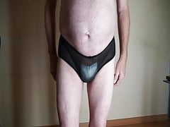 black pantie pad cum