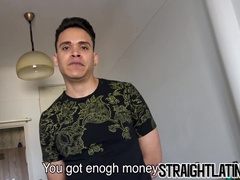 Latino guy is willing to become gay to earn some quick money