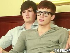 Twink cock riding action with anal fun after cock sucking