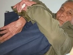 Mature man enjoys outdoor fun