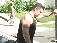 Young guy gets fucked by his muscular neighbour