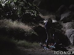 Cock hungry Casey Everett banged bareback after outdoor BJ