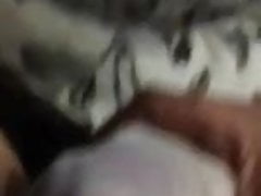 Sexy cock in panties cumming