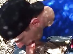 He knows how to deepthroat big cock